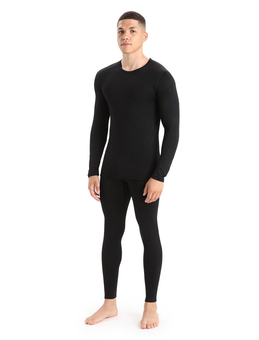 Leggings Icebreaker Merino 260 Tech Thermal With Fly Homme Noir | FR 1135NWYB